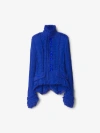 Shop Burberry Pleated Tailored Jacket In Knight