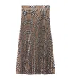 Burberry Embroidered Polyester Blend Skirt In Ip Check