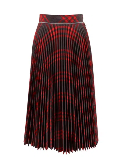 Burberry Embroidered Jersey Skirt In Multi