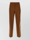 BURBERRY PLEATED WOOL TROUSERS WITH BELT LOOPS