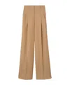 Burberry Wool Wide-leg Trousers In Nude
