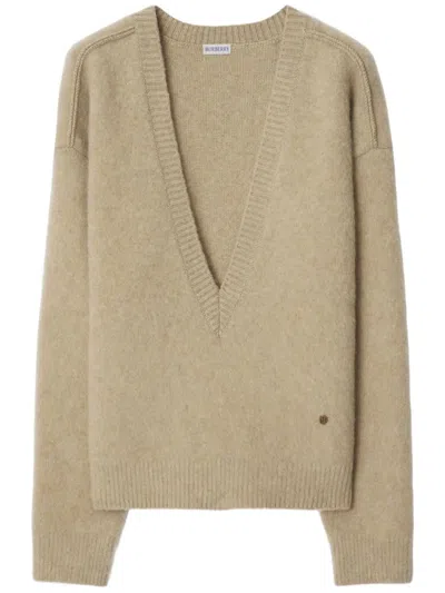 BURBERRY PLUNGING V-NECK JUMPER