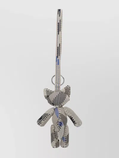BURBERRY PLUSH STRIPED KEYRING KEY CASES