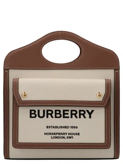 Burberry Pocket Crossbody Bag In Brown