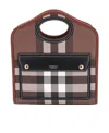 Burberry Printed E-canvas And Leather Mini Pocket Bag Handbag In Brown