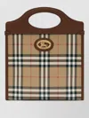 Burberry Coated Canvas Mini Pocket Handbag 24cm X 29cm In Brown
