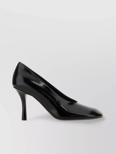 Burberry Pointed Leather Stiletto Pumps In Black