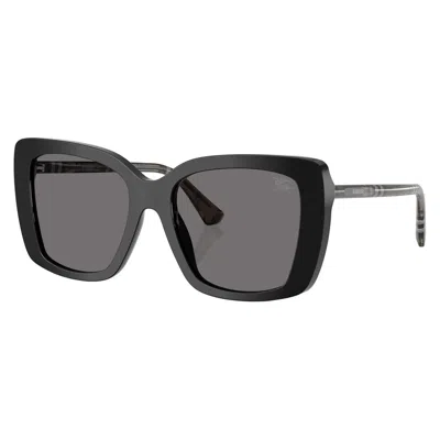 Burberry Polarized Dark Grey Butterfly Ladies Sunglasses Be4456 416581 54 In Black