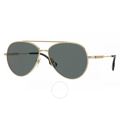 Burberry Polarized Dark Grey Pilot Ladies Sunglasses Be3147 110981 58 In Green