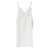 Shop Burberry Polka Dot Lace Trim Satin Slip Dress In White