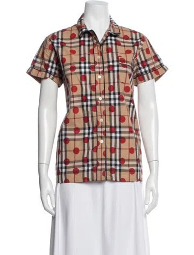 Pre-owned Burberry Polka Dot Print Pajamas In Brown