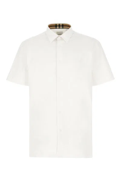 Burberry Contemporary Stretch Cotton Shirt In Brown