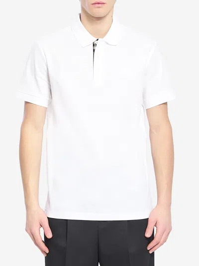 Burberry Cotton Polo In White