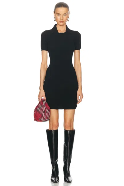 Burberry Polo Midi Dress In Black