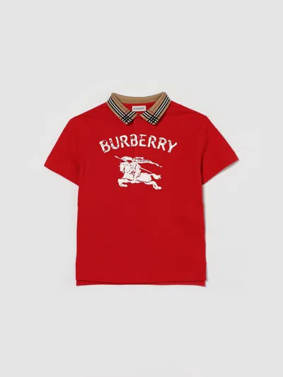 Burberry Polo Shirt Kids  In Red