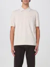 Burberry Wool Polo Shirt Nutmeg In Beige