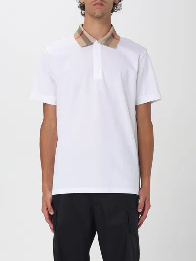 Burberry Cody White Cotton Polo Shirt Men