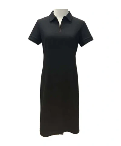 Burberry Polo Shirt Dress In Black