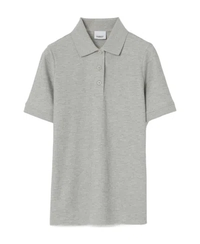 Burberry Polo Shirt In Gray