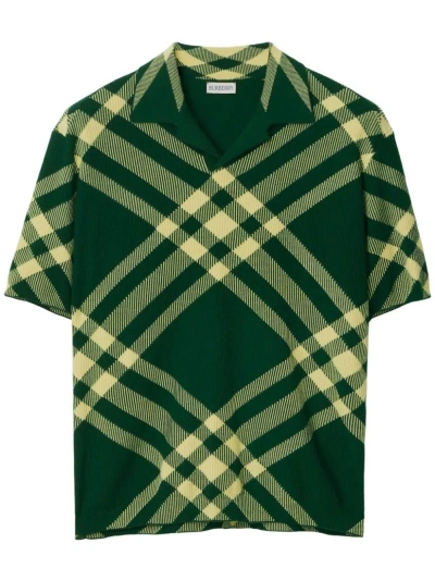 Burberry Polo Shirt In Green