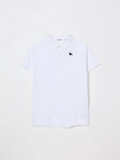 Burberry Polo Shirt Kids  In White