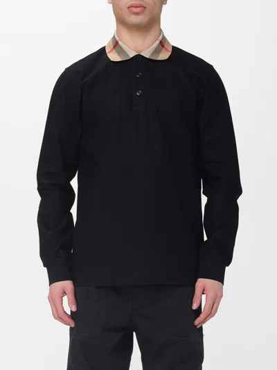 Burberry Polo Shirt Men  In Black