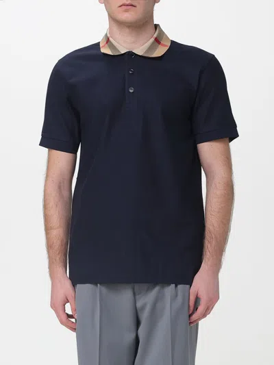 Burberry Polo Shirt Men  In Black