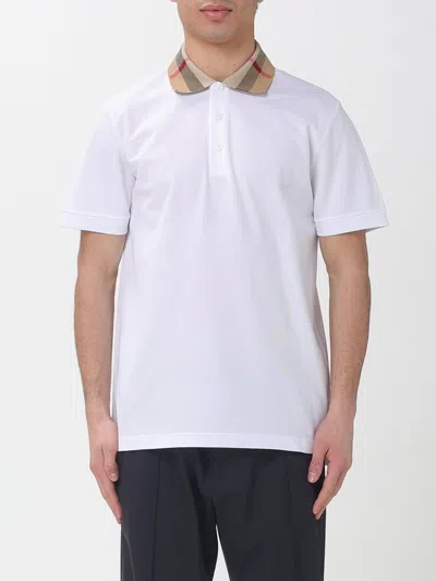 Burberry Polo Shirt Men  In White