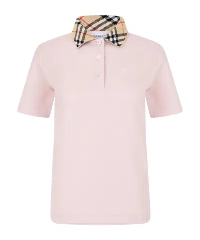Burberry Polo Shirt In Pink