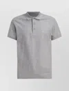 Burberry Grey Short Sleeve Polo Shirt With Buttons In Cotton Man In Gray