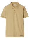 Burberry Logo-embroidered Polo Shirt In Birch