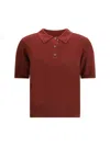 Burberry Lightweight Wool Polo Shirt With Check Knit