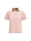 Burberry Polo Shirts In Pink