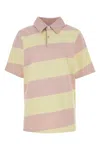 Burberry Cotton Polo In Stripped