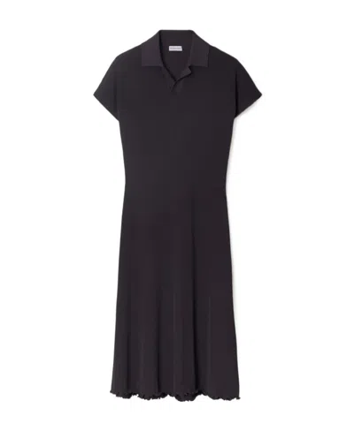 Burberry Polo-style Midi Dress In Purple