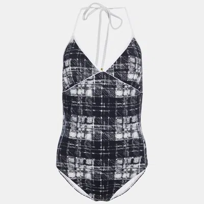 Pre-owned Burberry Polyamid One-piece Swimsuit M In Grey