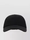Burberry Polyester Blend Baseball Cap With Curved Brim And Embroidered Eyelets In Black
