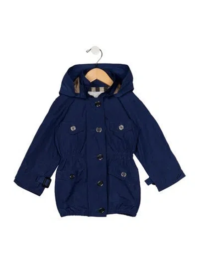 Pre-owned Burberry Babies' Polyester Jacket In Blue
