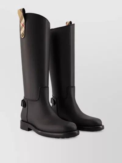 Burberry Polyurethane Boots In Black