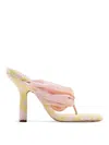 Burberry Printed Fabric Pool Check Thong Mules In White