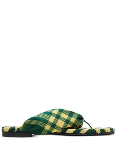 Burberry Pool Check Thong Sandals