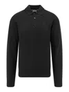 Burberry Men Cashmere Polo Sweater In Black