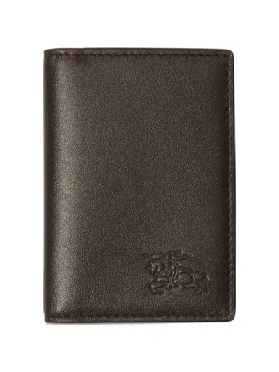 Burberry Pop Check Folding Card Case In Brown