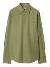 Burberry Cotton Poplin Slim Shirt In Green