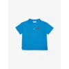 Burberry Cotton Piqué Polo Shirt 12 Months-3 Year In Blue