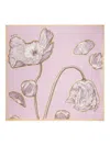 Burberry Poppy Silk Scarf In Pink