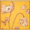 Burberry Poppy Silk Scarf In Yellow