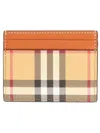 Burberry Mini Wallet Check Design In Brown