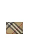 Burberry Book Wallet In Coated Canvas Bi-fold Design In Nude & Neutrals