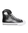 Burberry Porthole-detail High-top Sneakers In Black